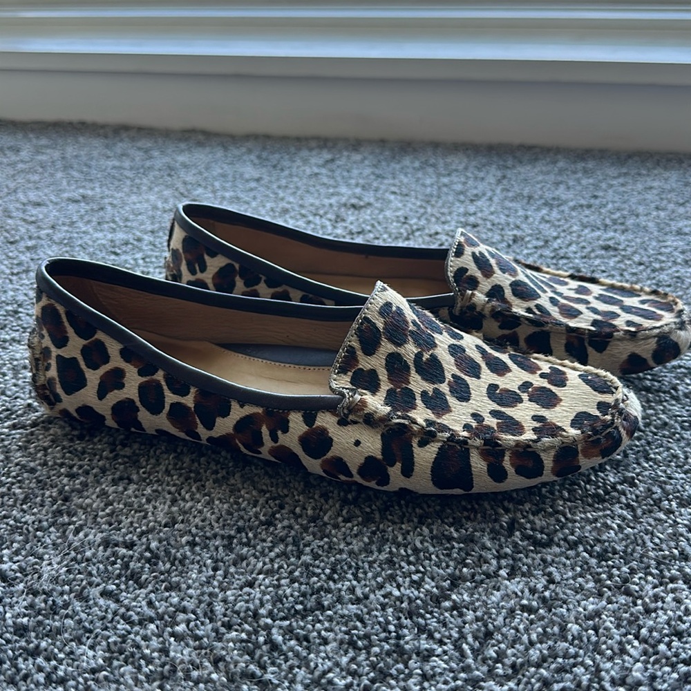 EUC Patricia Green Jillian Loafer in Leopard Calf